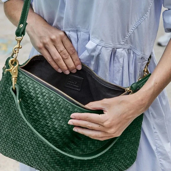 Clare V. Moyen Messengers - Evergreen Woven Checker - Picture 10 of 10